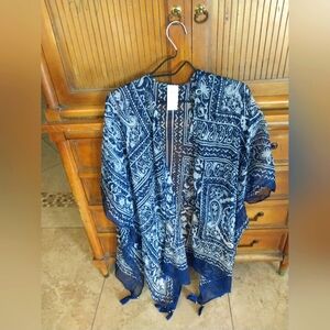 Blue Paisley Kimono